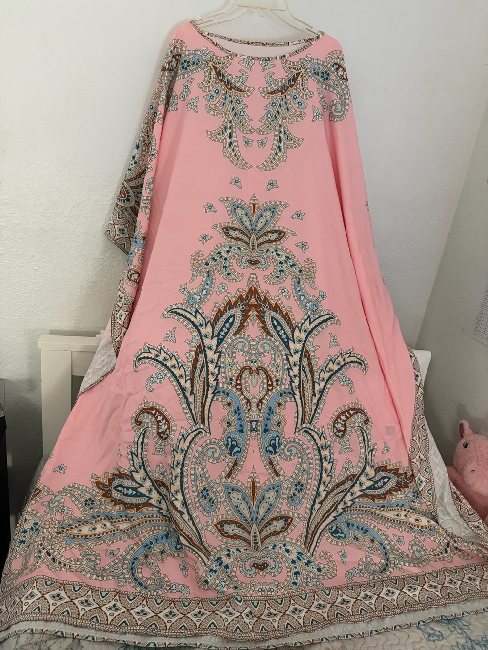 Pink Paisley-Print Women's Dress